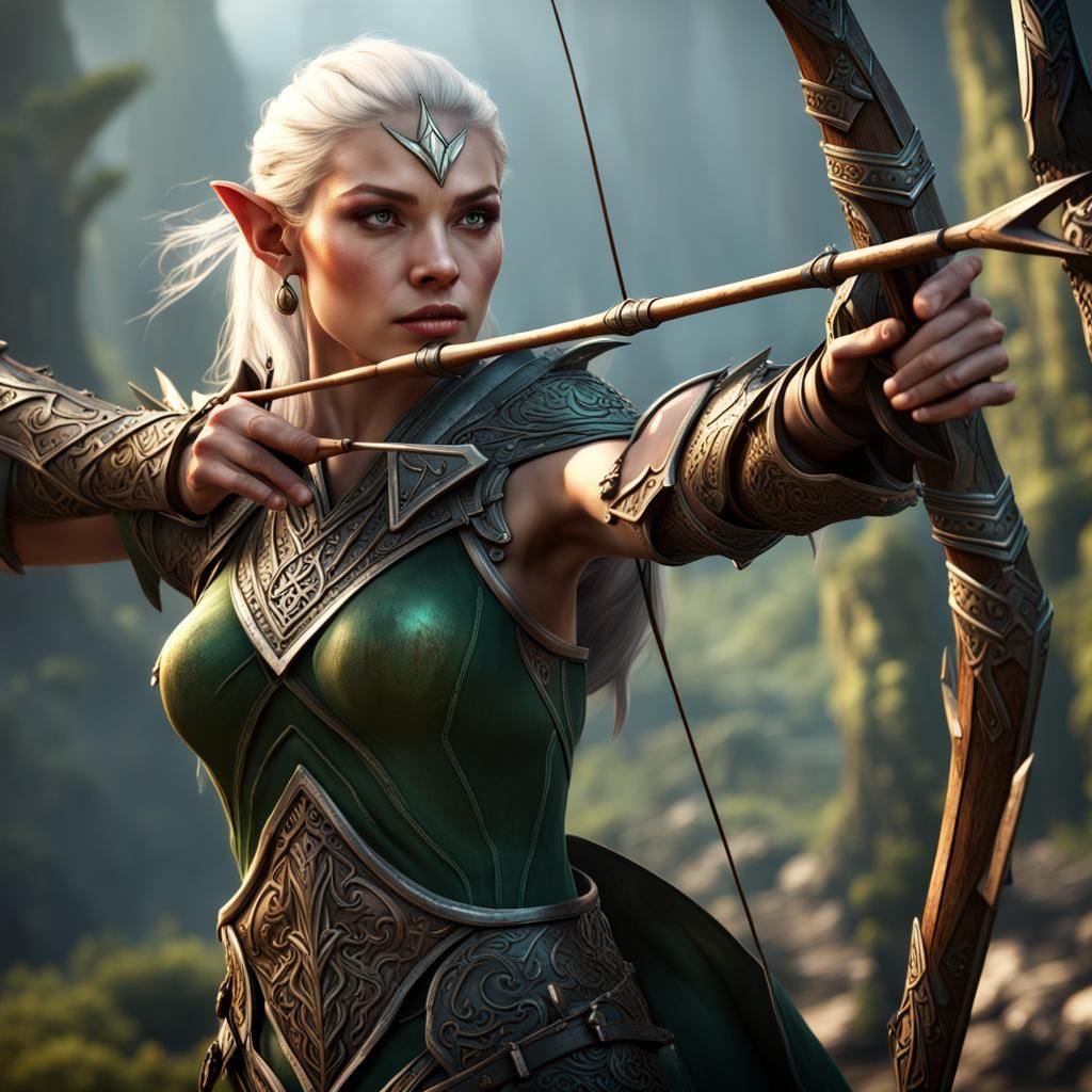 Female elven archer - AI Generated Artwork - NightCafe Creator