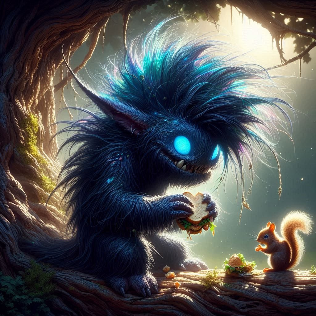 "Eating with friends."