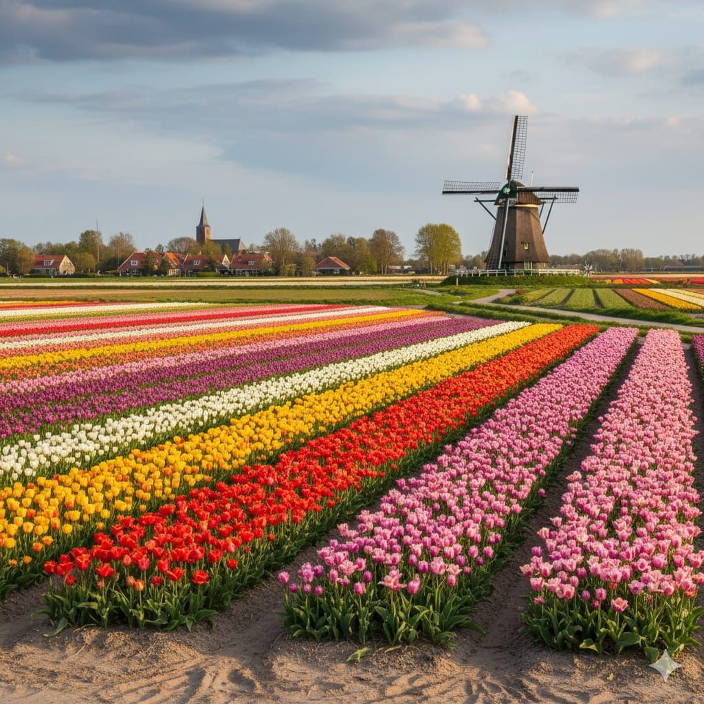 Tulipfields in The Netherlands