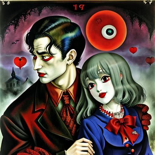 vampires in love - AI Generated Artwork - NightCafe Creator