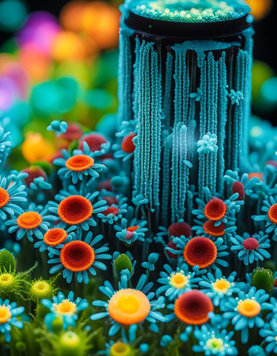 LED Panel Floraison in Microscopic Detail