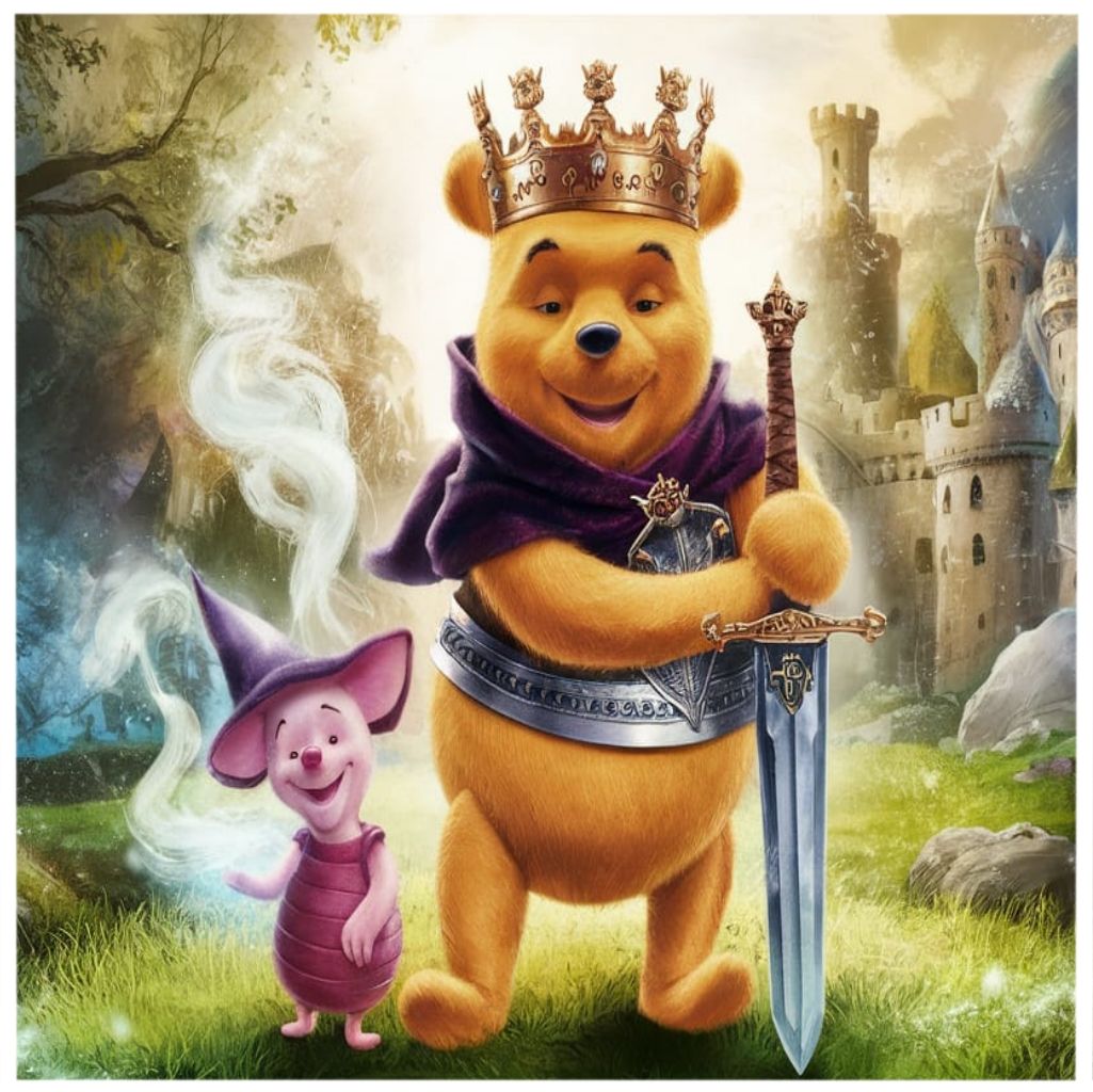King Pooh and Piglet Merlin
