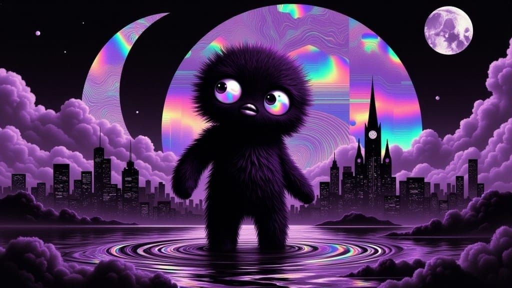 <lora:GlitchFoilFlux:1.0>