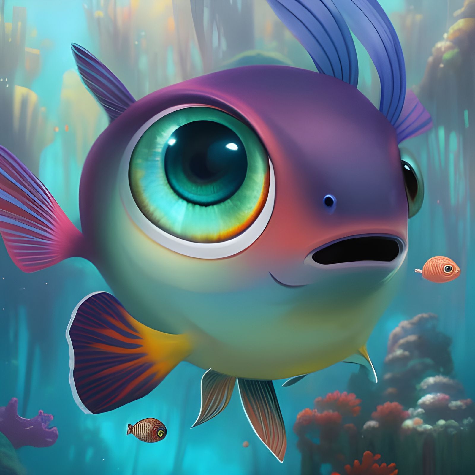 Big eye blowfish