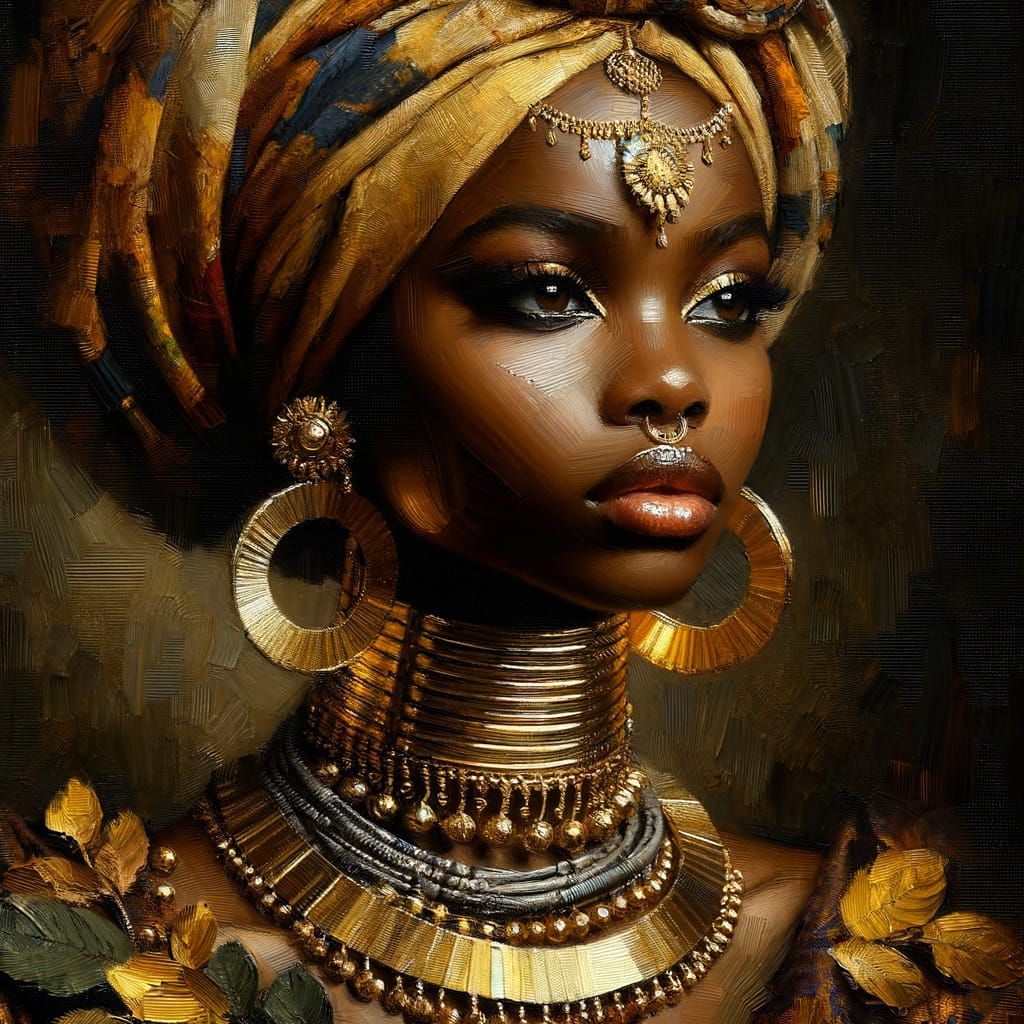 A Regal Portrait in Gold  by @MsJak2u