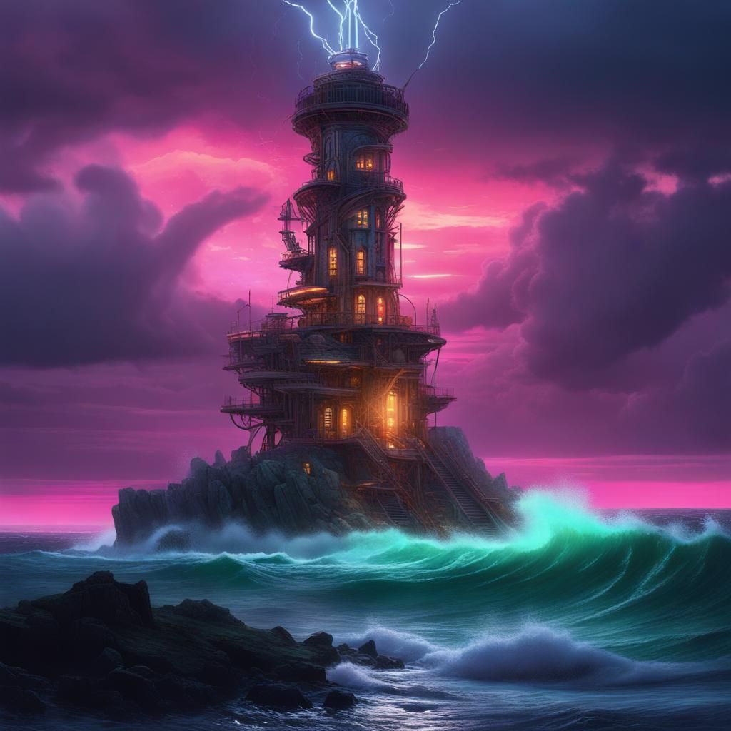 The Lightning House AI Generated Artwork NightCafe Creator