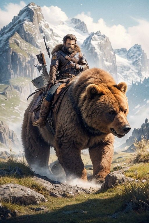 Mercenary riding a Bear