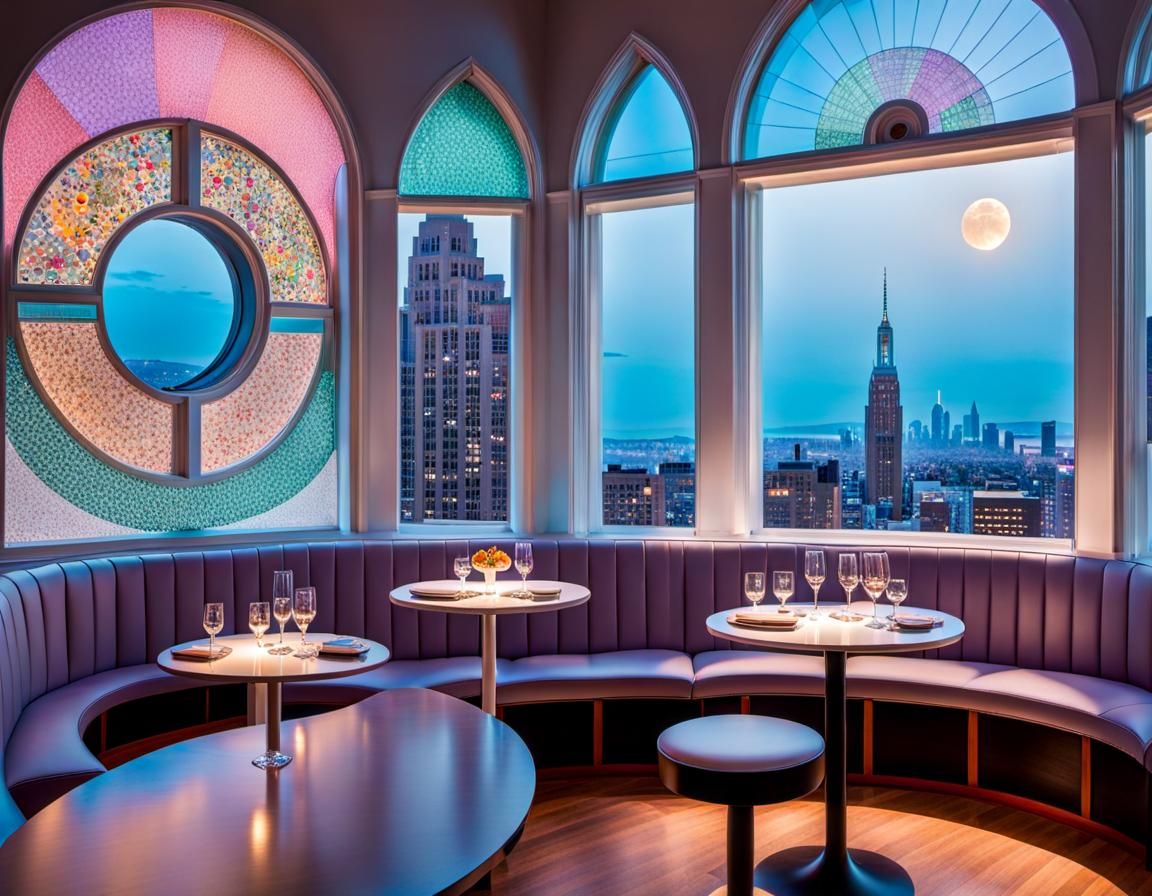 ultimate collage by architect "half-moon window" by artist "...
