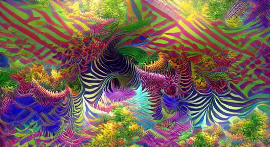 Zigzagging fractal colourful migraine aura - AI Generated Artwork ...