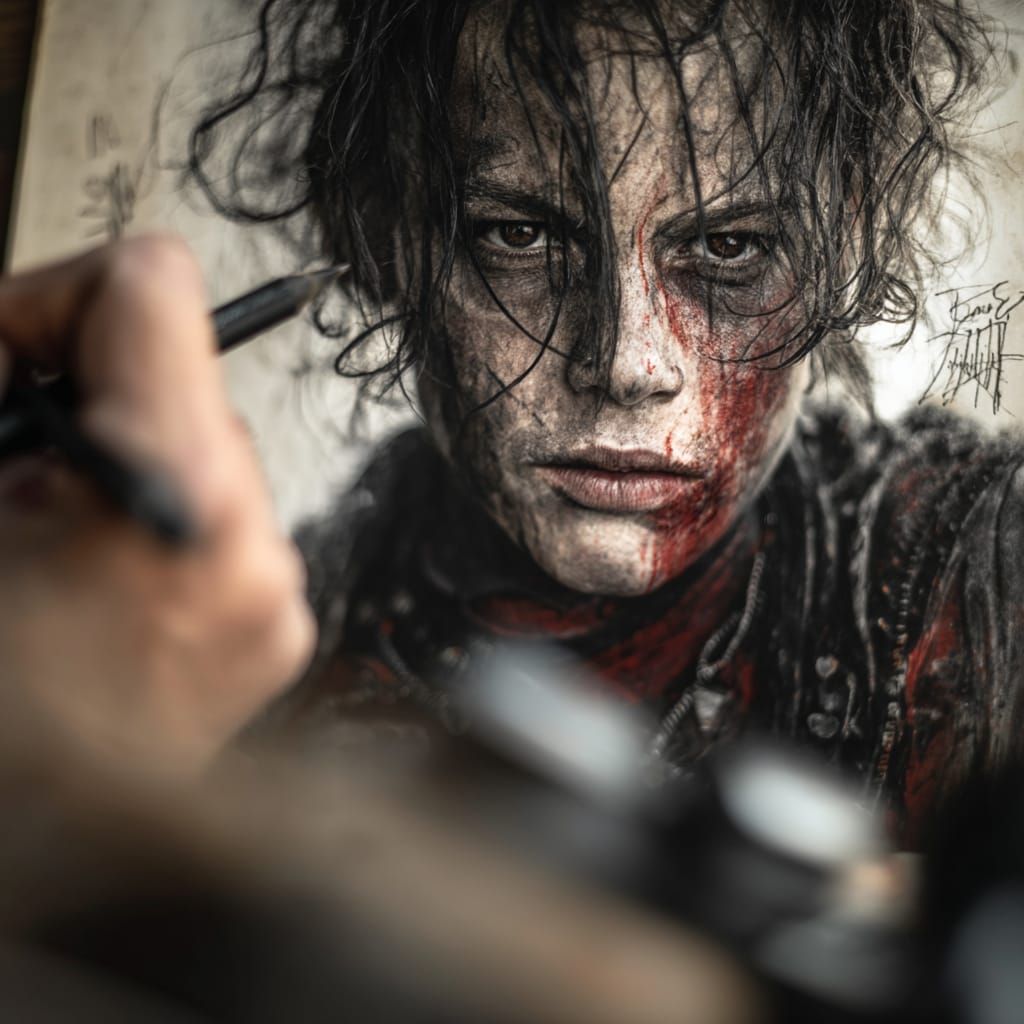 portrait of her young self