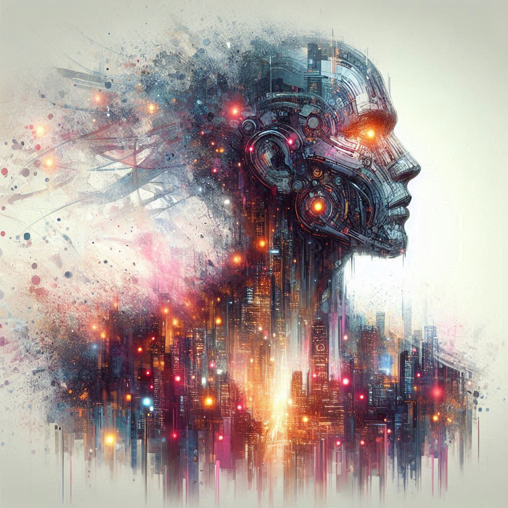 double exposure beautiful fantasy DALL-E 3 portrait landscap...