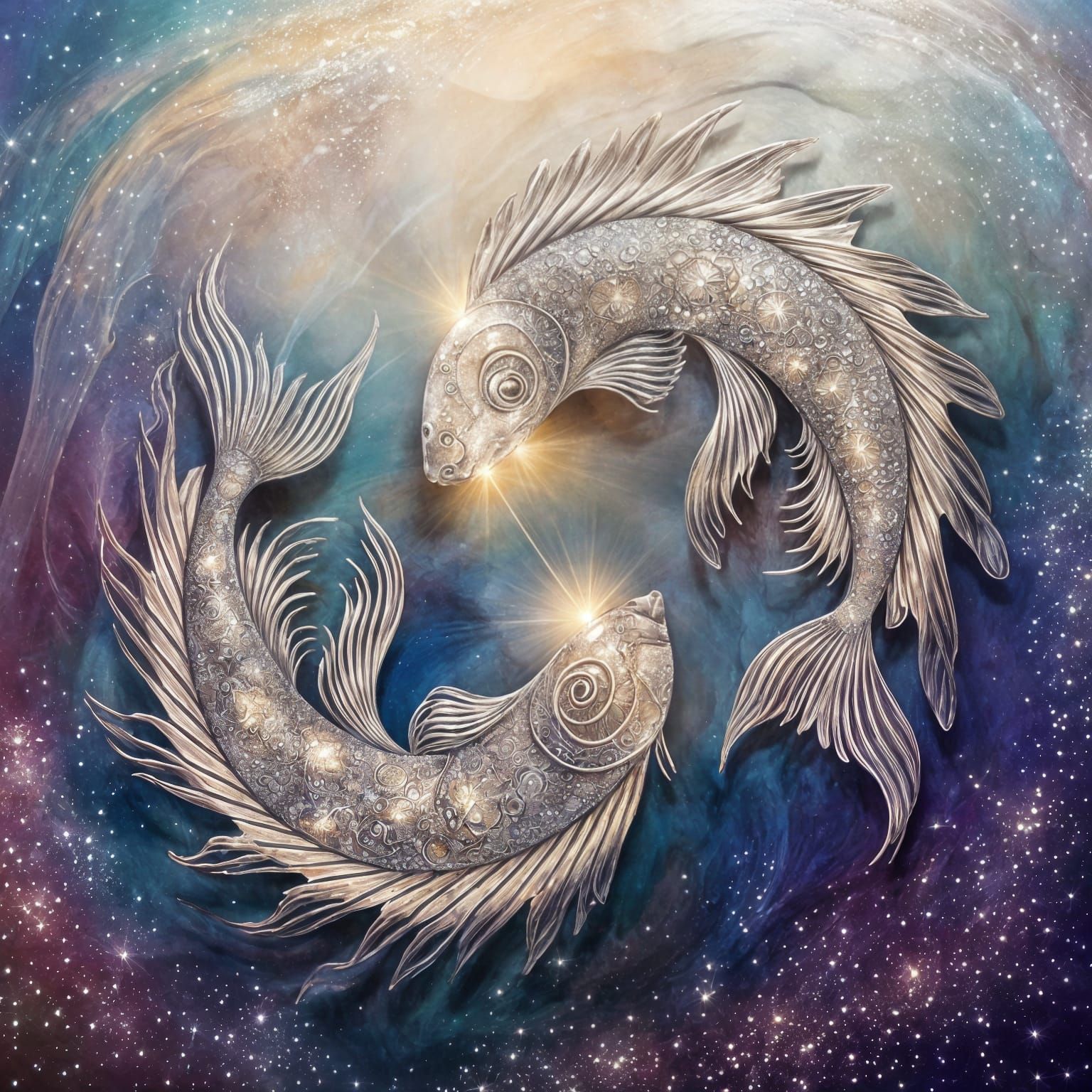 Cosmic pisces  by @Gokiburi