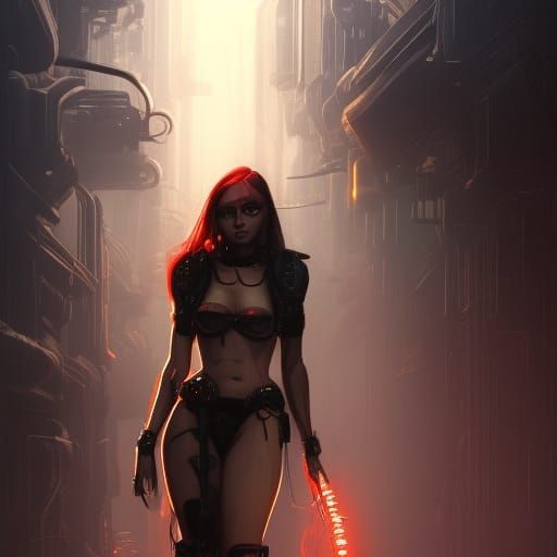 cyberpunk woman