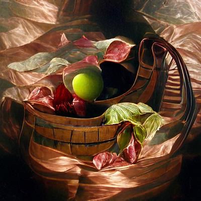 Still life fruit basket