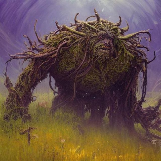 shambling mound, bog person, bog witch, occult, humanoid sized ...