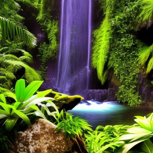 Tropical waterfall 