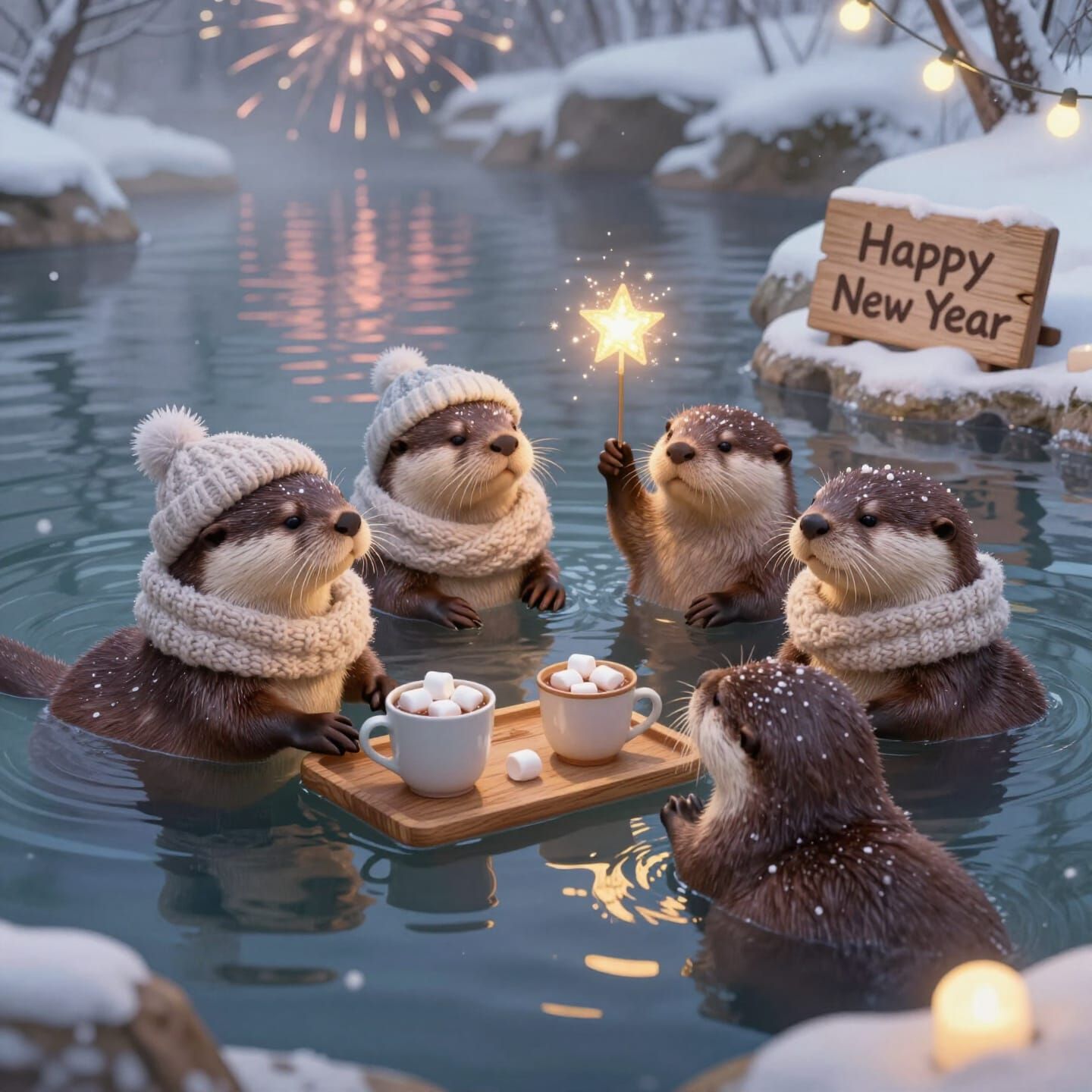 otter new years eve  by @randomforyou