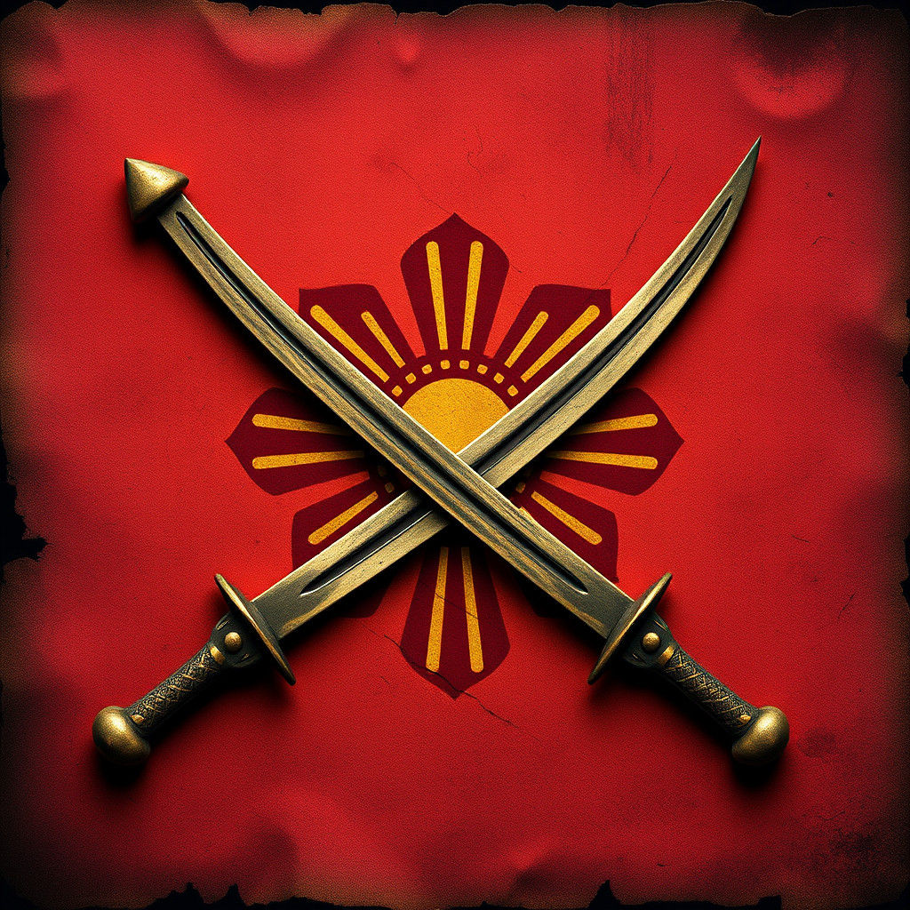 the state flag of new mexico re-designed as a pirate flag