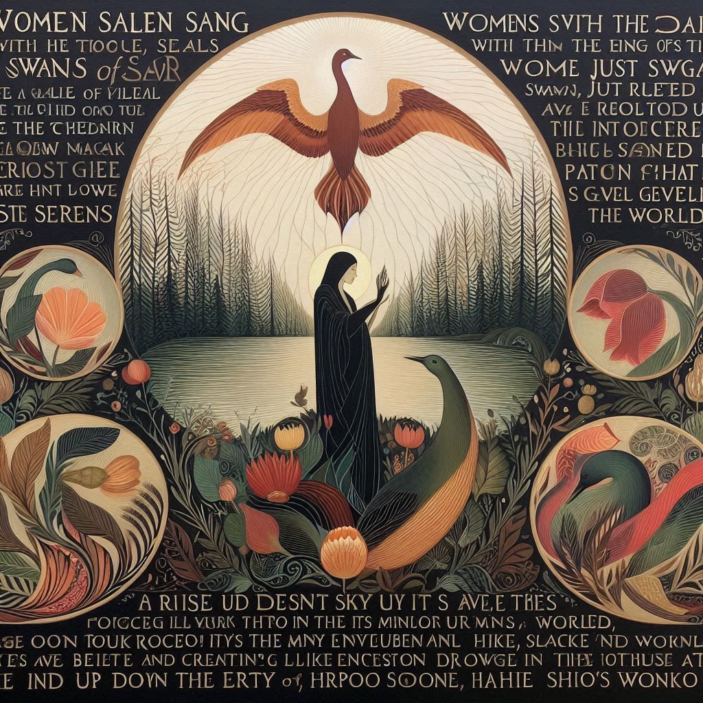 Women with iridescent, seal-like voices and majestic swan wings