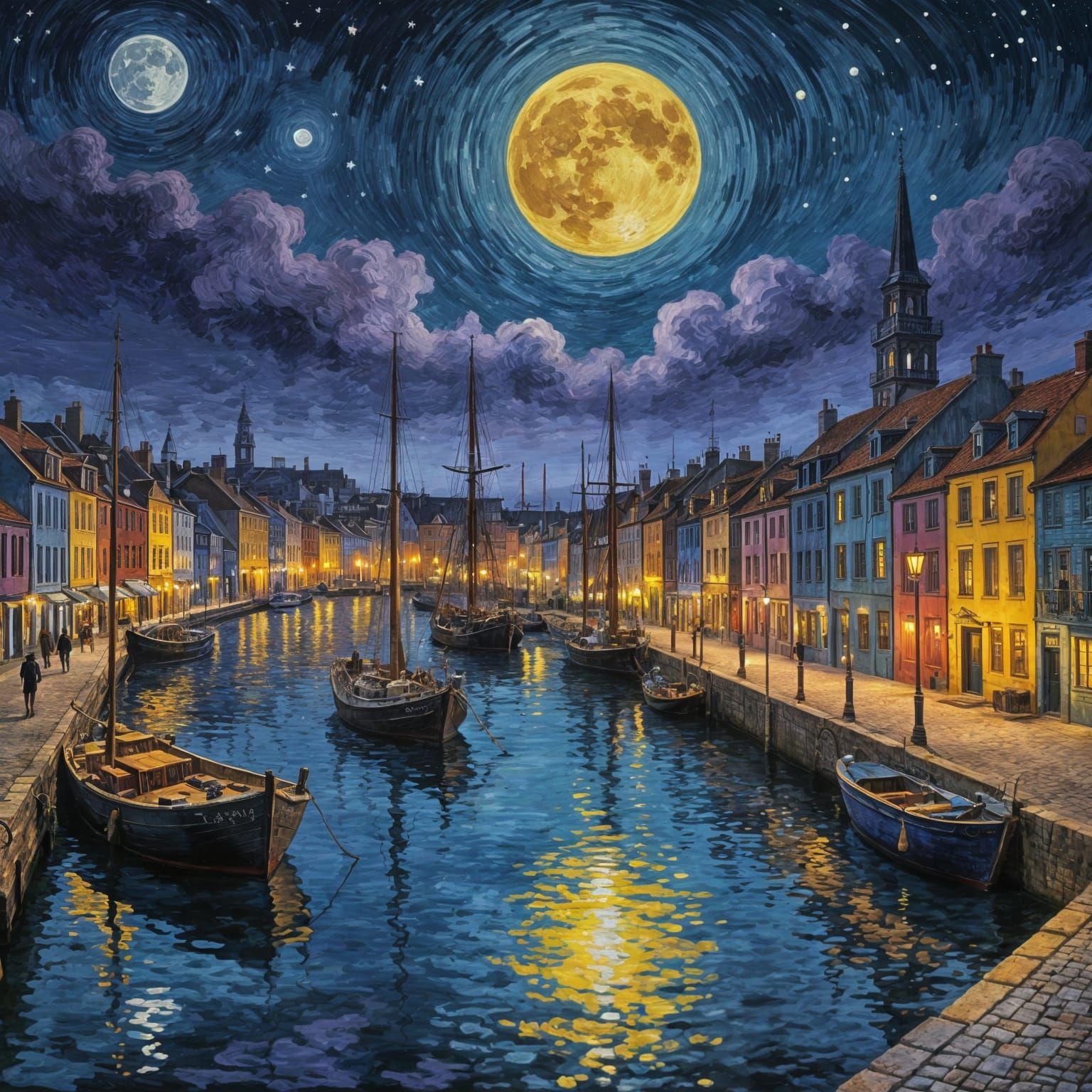 Old port at nightfall  by @Melly