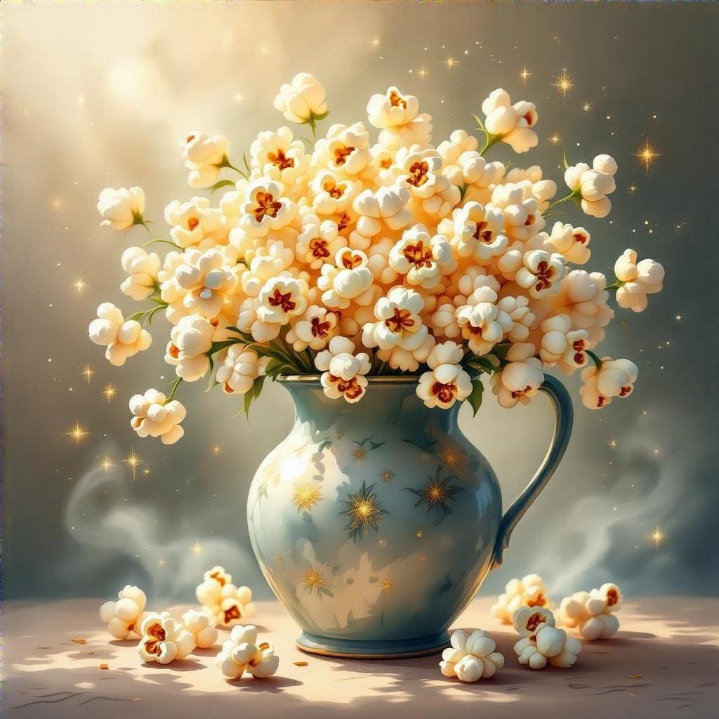A Vase of popcorn blooms  by @Sassy Sheri