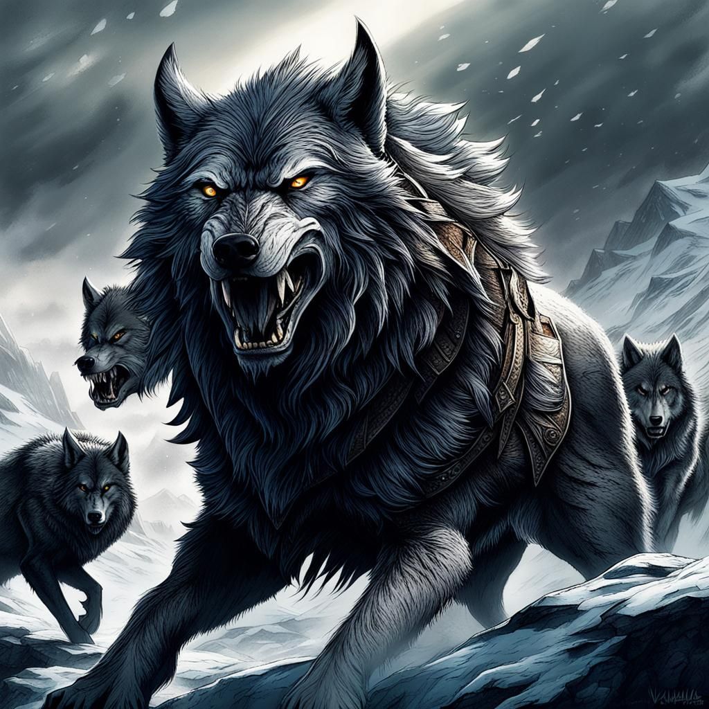 Valhalla wolf pack - AI Generated Artwork - NightCafe Creator