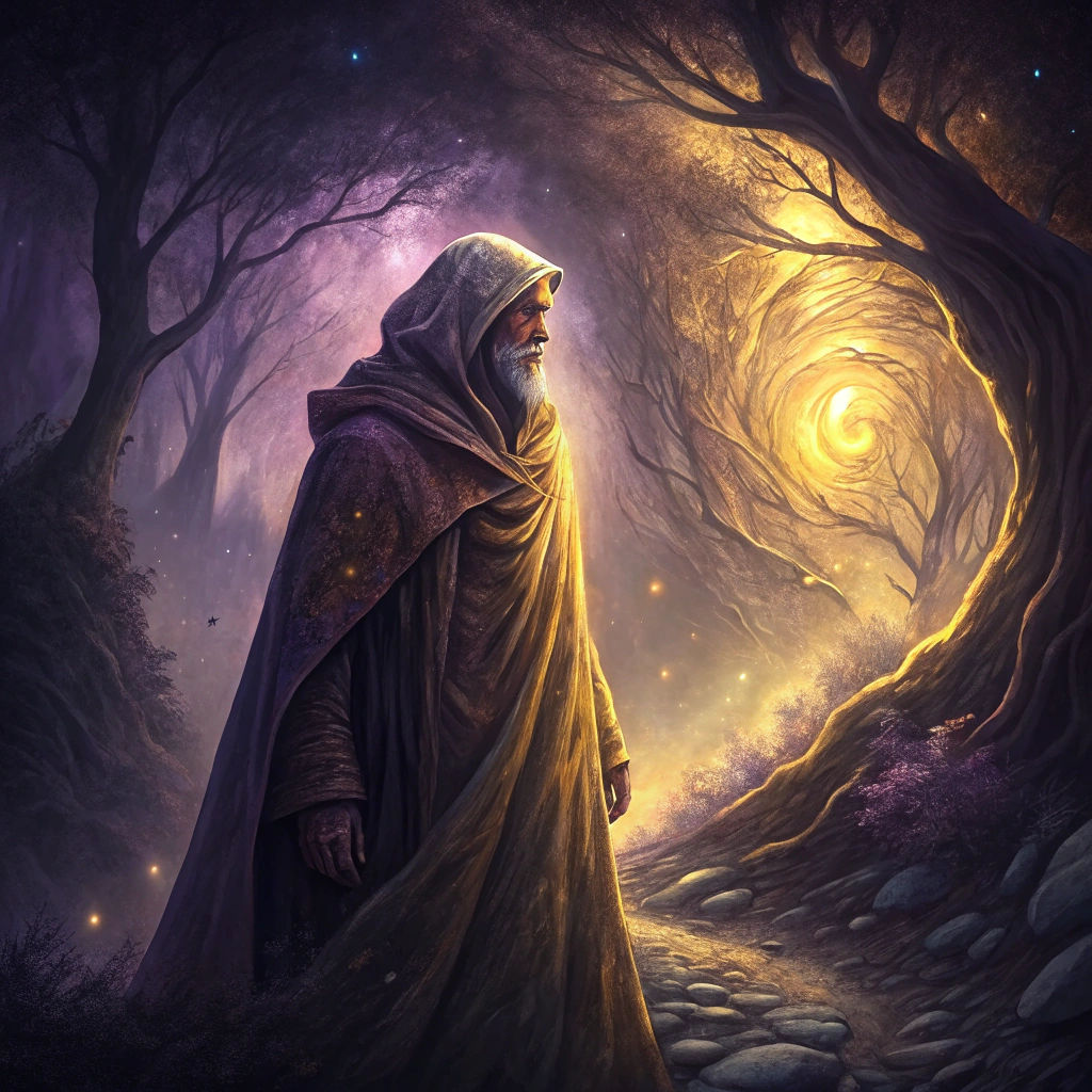 Stoic Subhuti in Mystical Dark Fantasy Realm