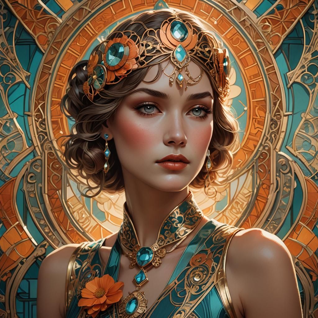 1920s Golden Girl  by @undefined