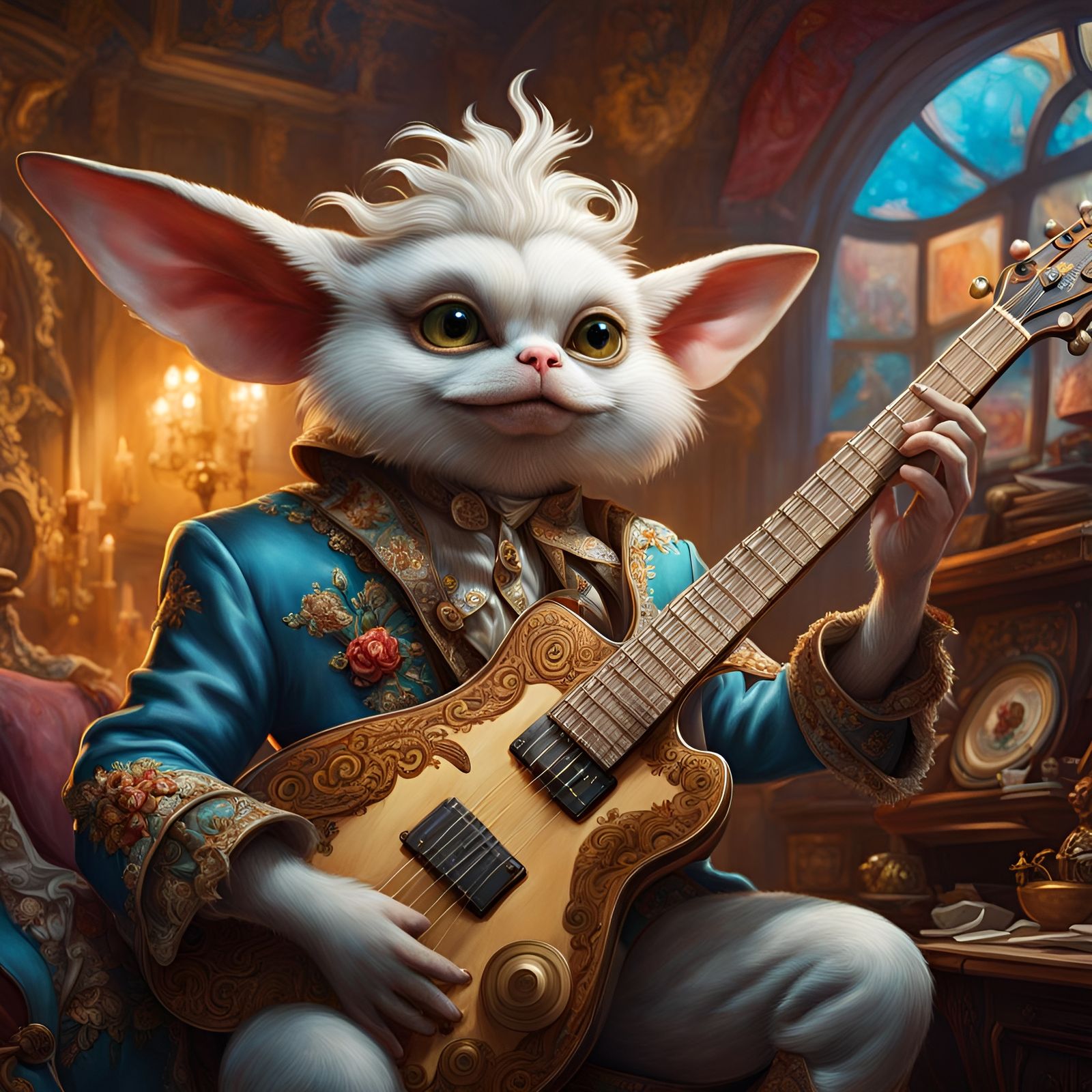 A Gremlin Playing The Guitar  by @Aaron Lee