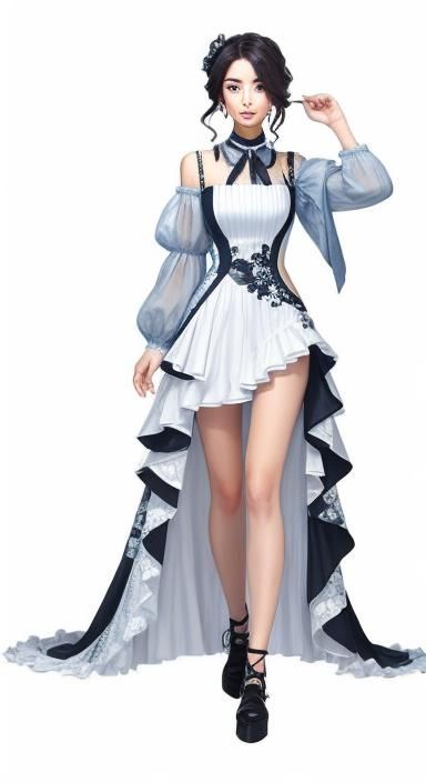 Light hot girl style dress(outfit design)(whole body)