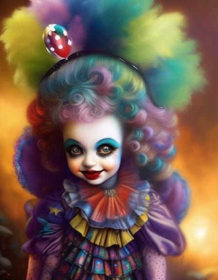 Cute lil Clown col v1.0 - AI Generated Artwork - NightCafe Creator