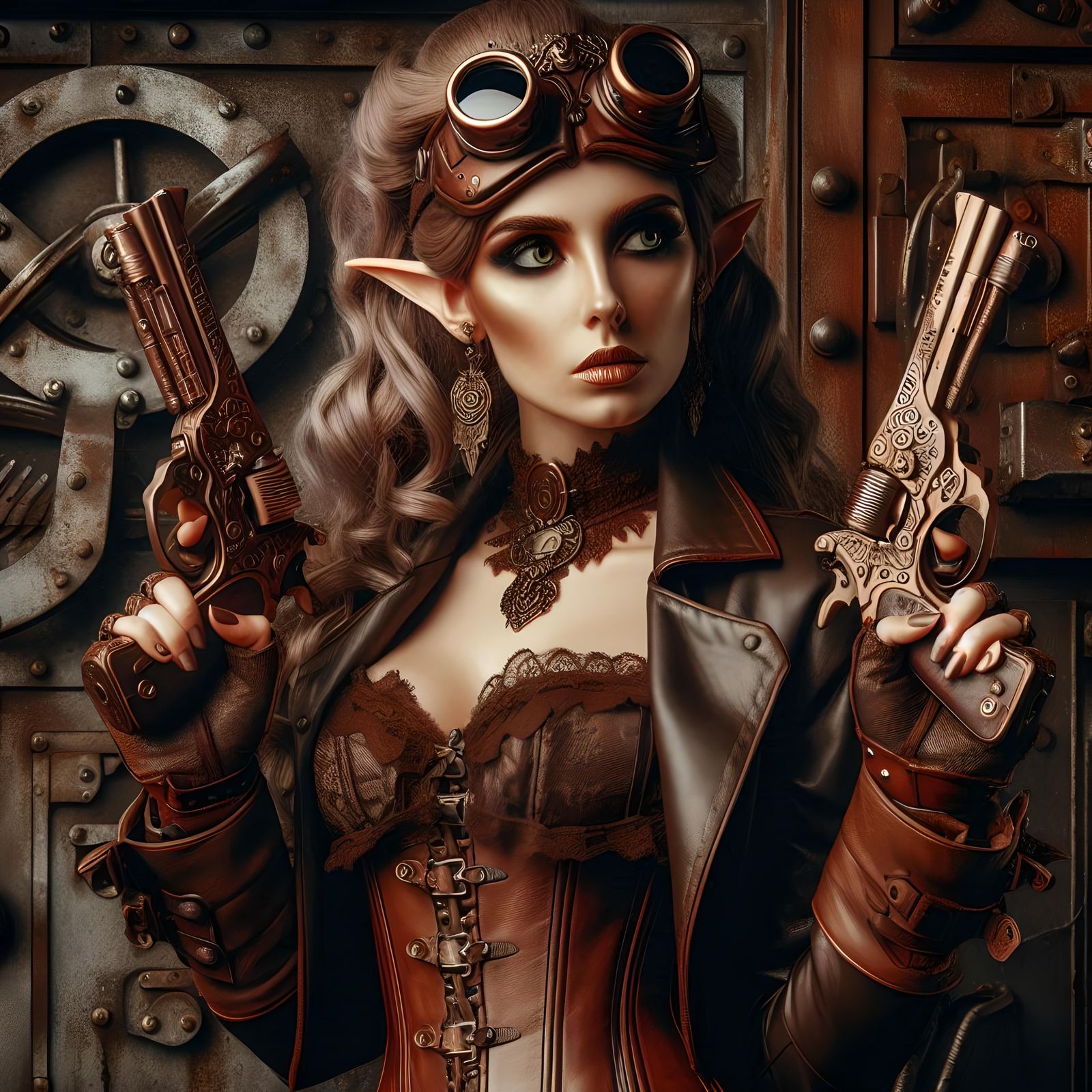 Steampunk Elf Gunslinger #2