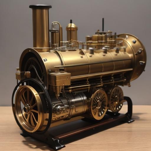 Lincoln wheat penny steampunk engine