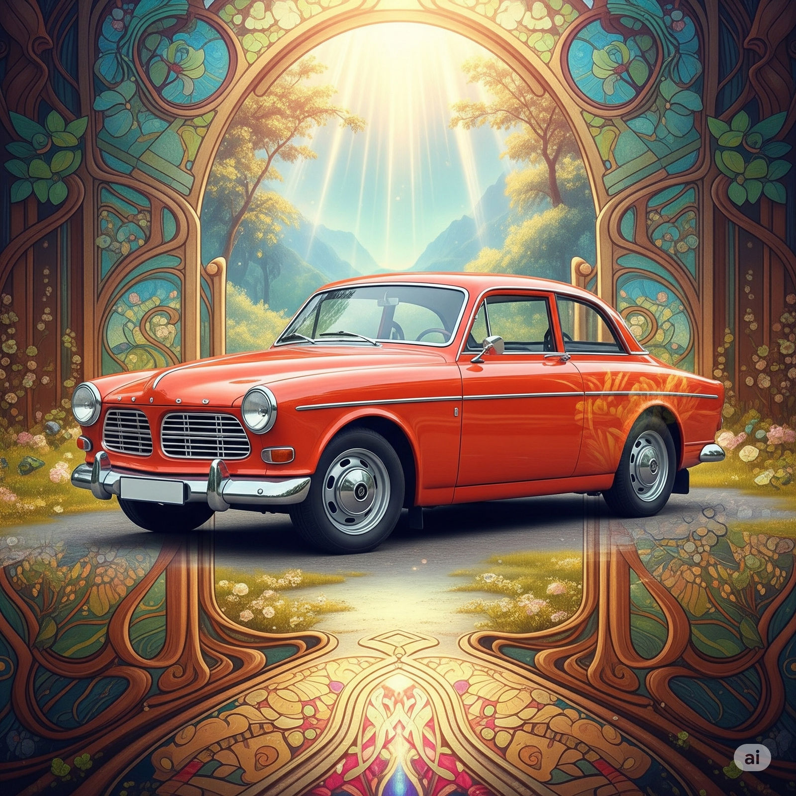 A red Volvo Amazon 122 – Ge