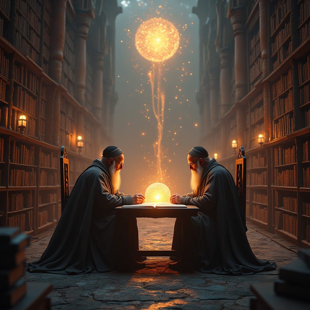 Two Talmudic Scholars Lost in Ancient Tomes and Mystical Lig...