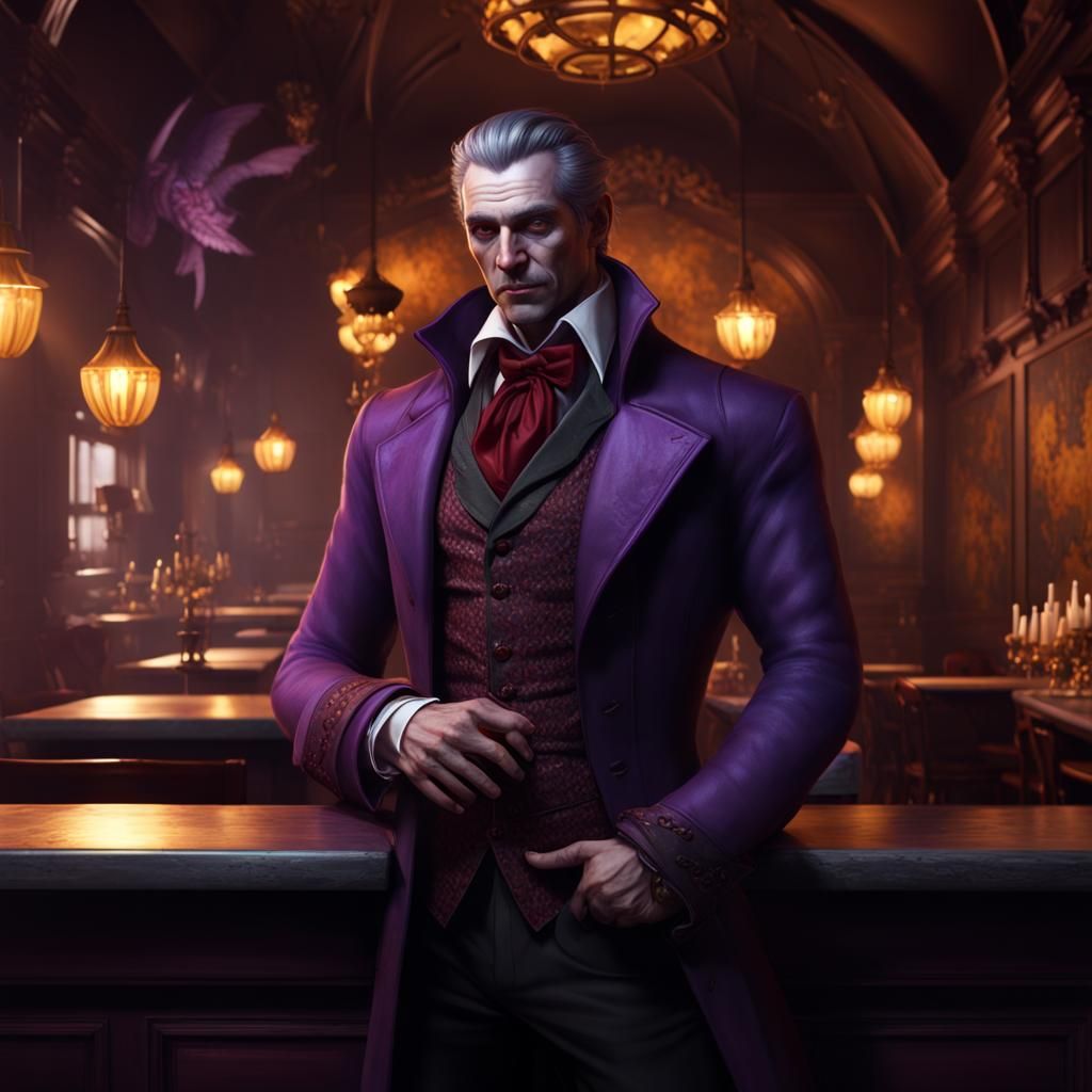 Vampire male restaurant owner - AI Generated Artwork - NightCafe Creator