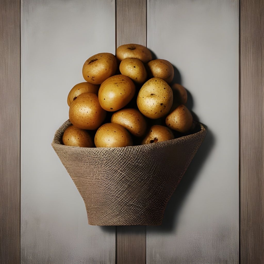 Potato, Onion, and Bell Pepper Still Life