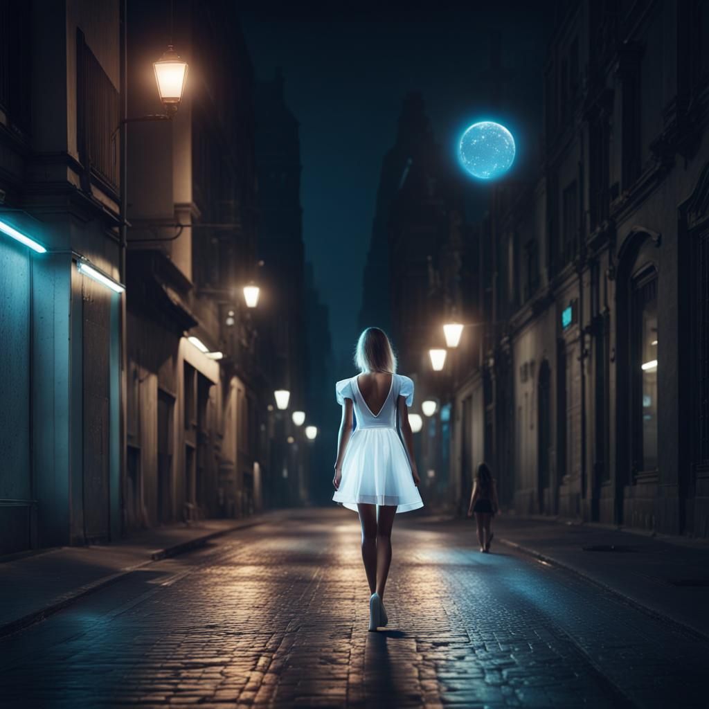 Woman in white 
