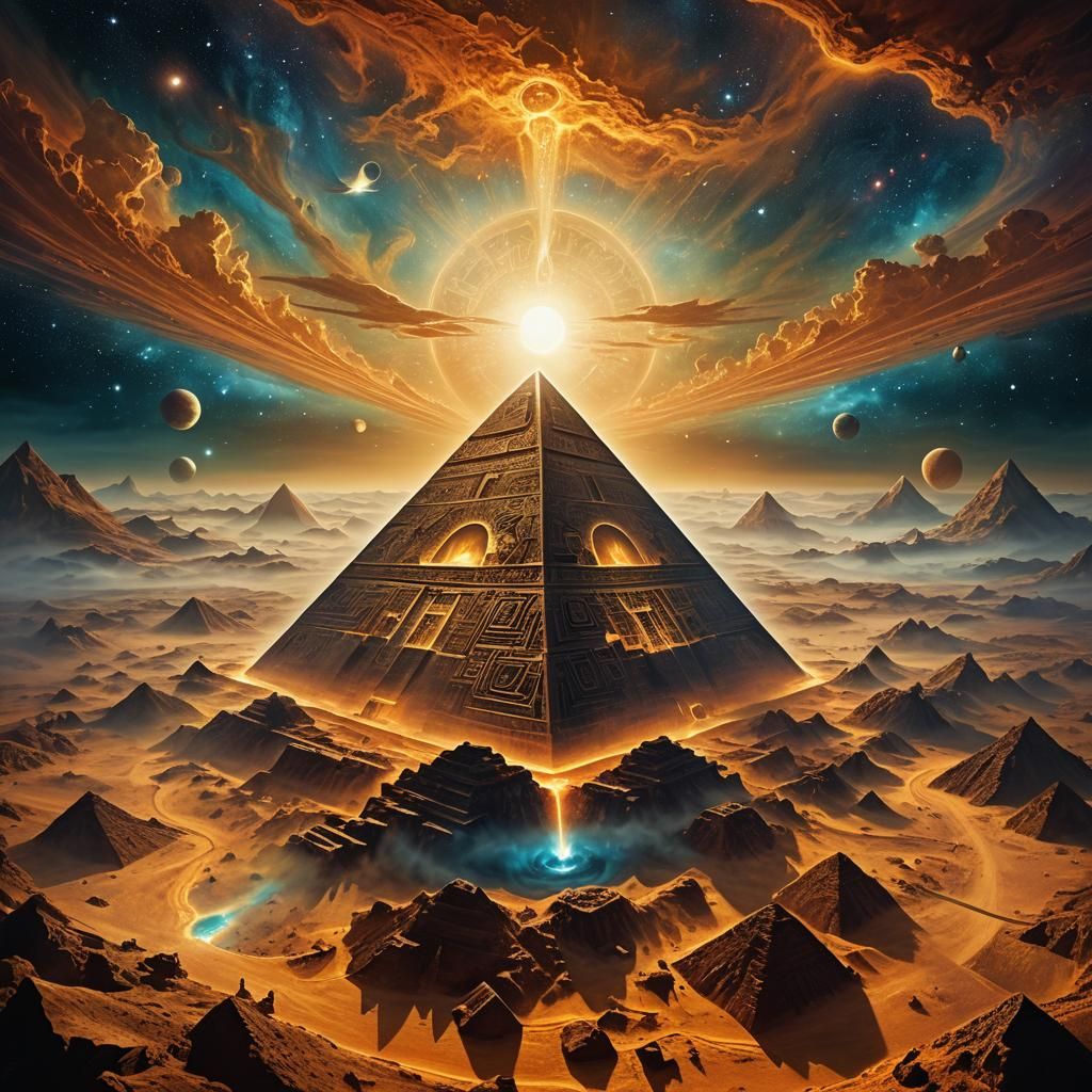 Cosmic sun pryamid