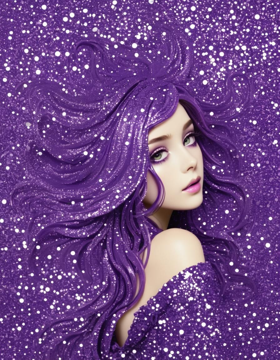 Glittering Purple Field