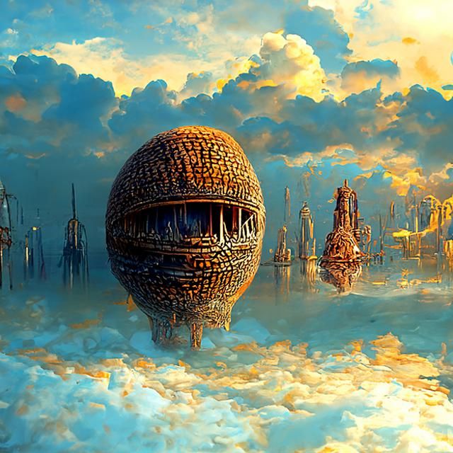 Floating alien city