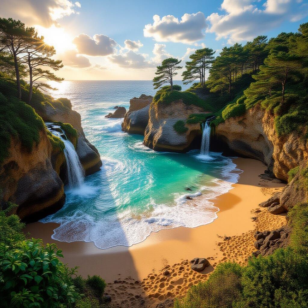 Reminds me of a hidden cove in Big Sur California