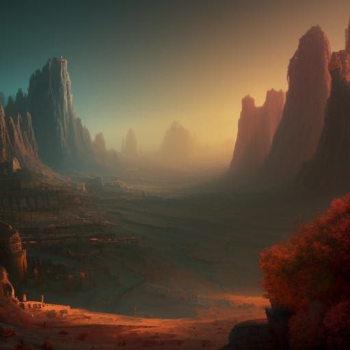 Detailed Matte Painting: Woman with Large Bust