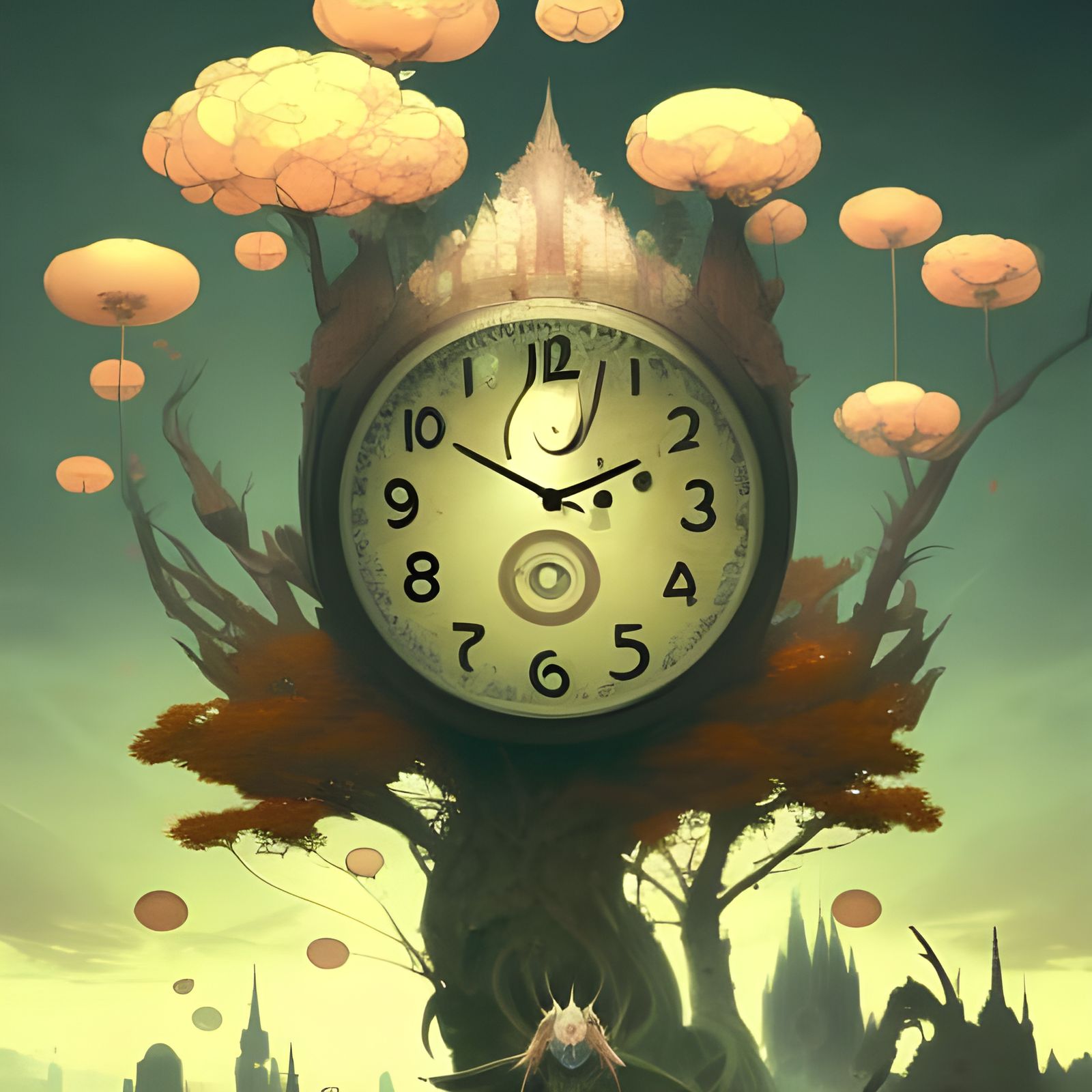 Tree o'Clock AI Generated Artwork NightCafe Creator