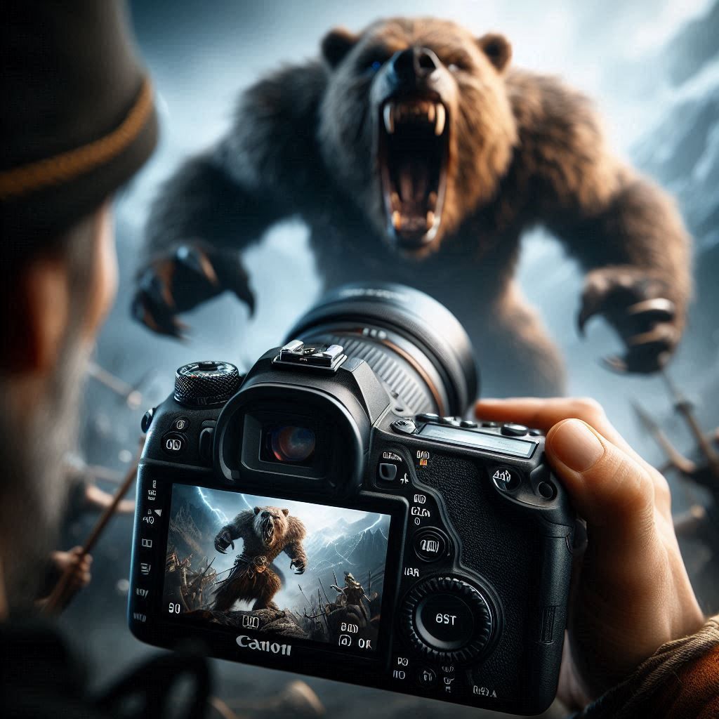 „Wilde Begegnung im Fokus: Ein Fotograf fängt den Moment ein, bevor die Natur explodiert“