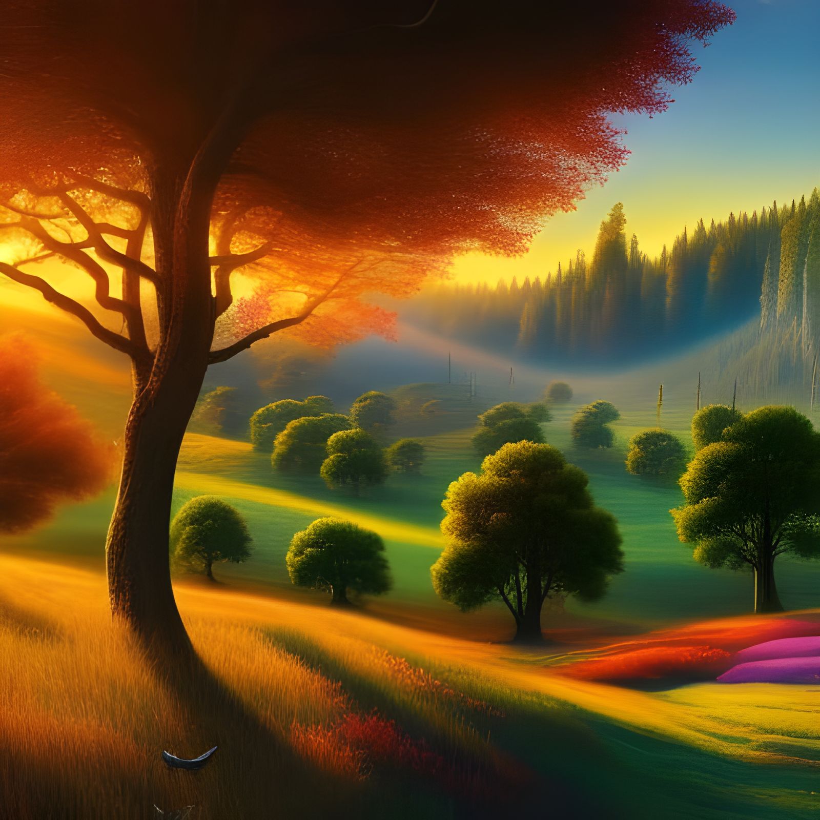 Rainbow tree (3rd try-out)
