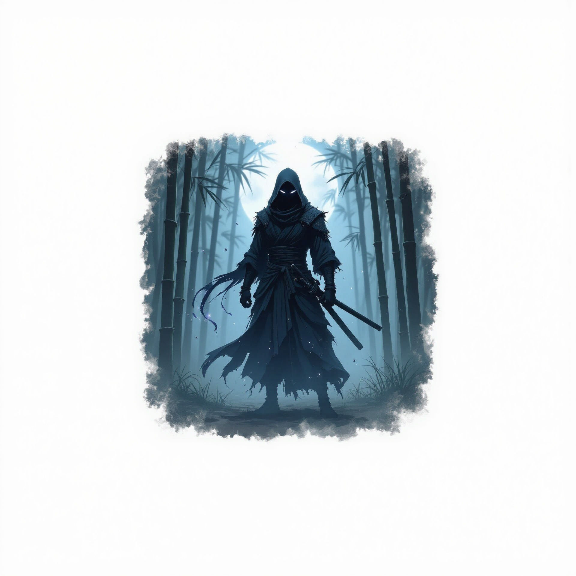 a ninja made out of void