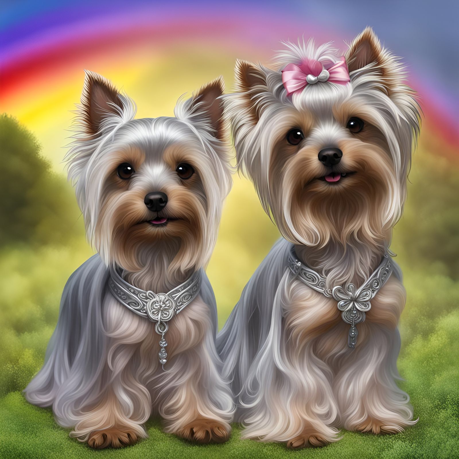 Silver Yorkies