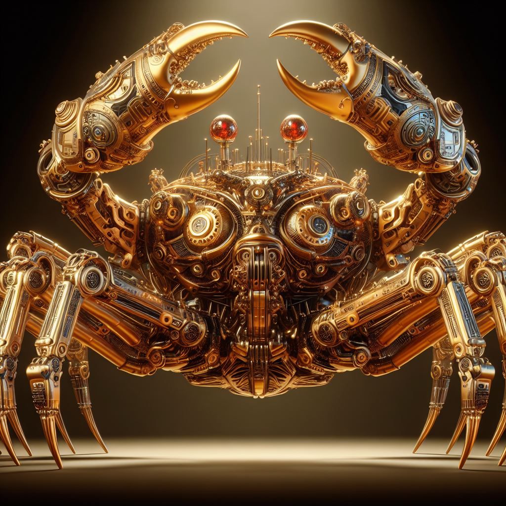 Cybernetic golden crab