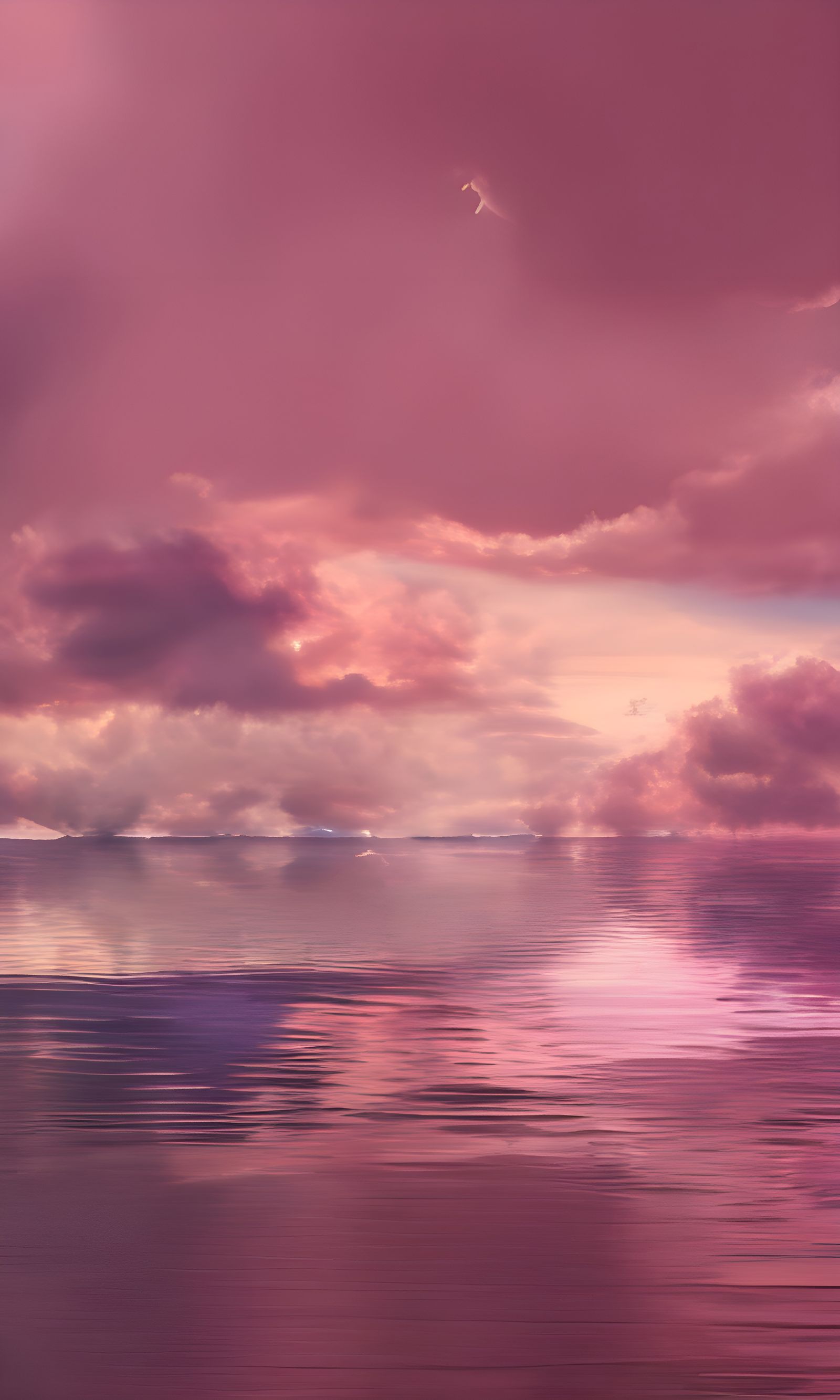 Pink fluffy clouds.